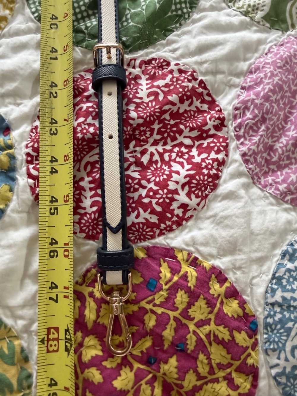 Kate Spade Blue and White Embroidered Floral Adjustable Strap Blue Vase - Picture 10 of 13
